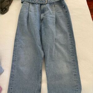 Agolde Blue Flare Wide Leg Jeans